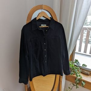 🌿 Vintage - Black corduroy shirt